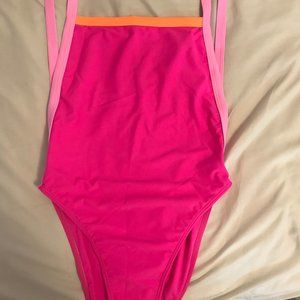 M One piece pink Bathing Suit